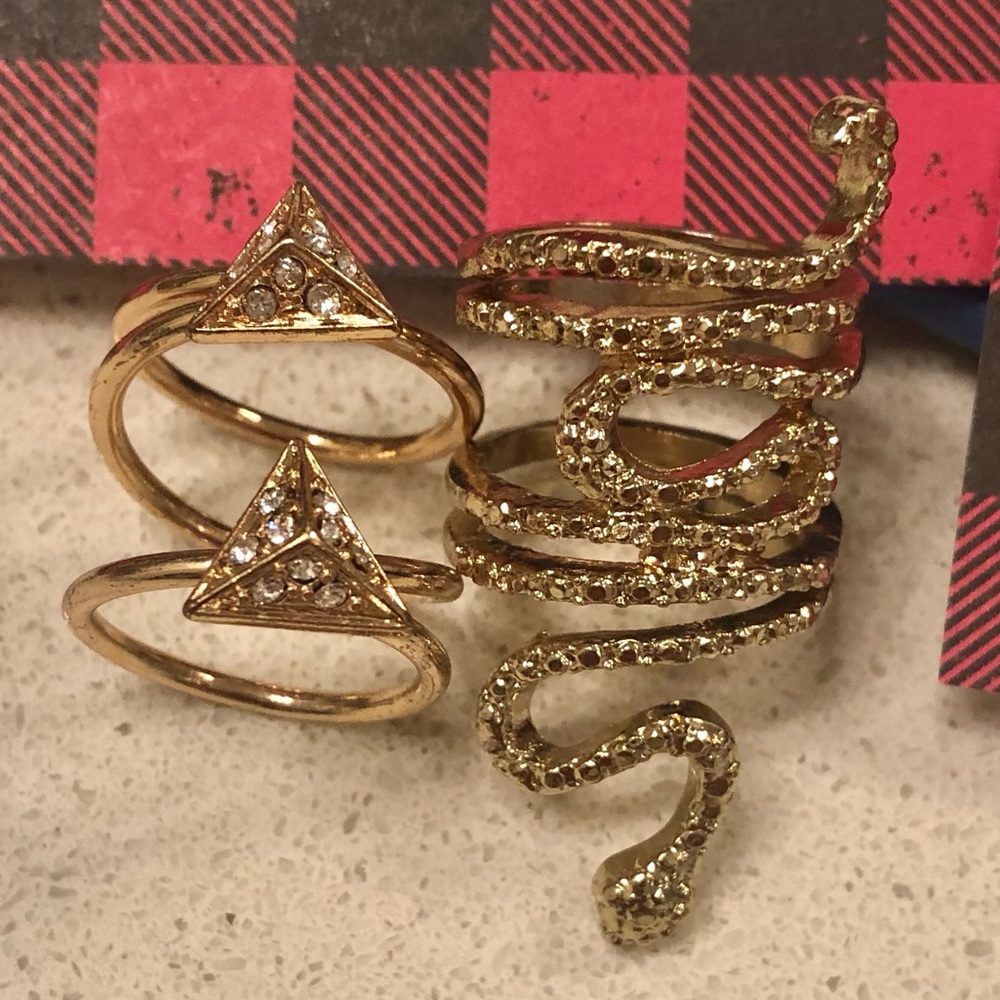 Claire's Wrap Rings - Snake and Tribal; Set of 2